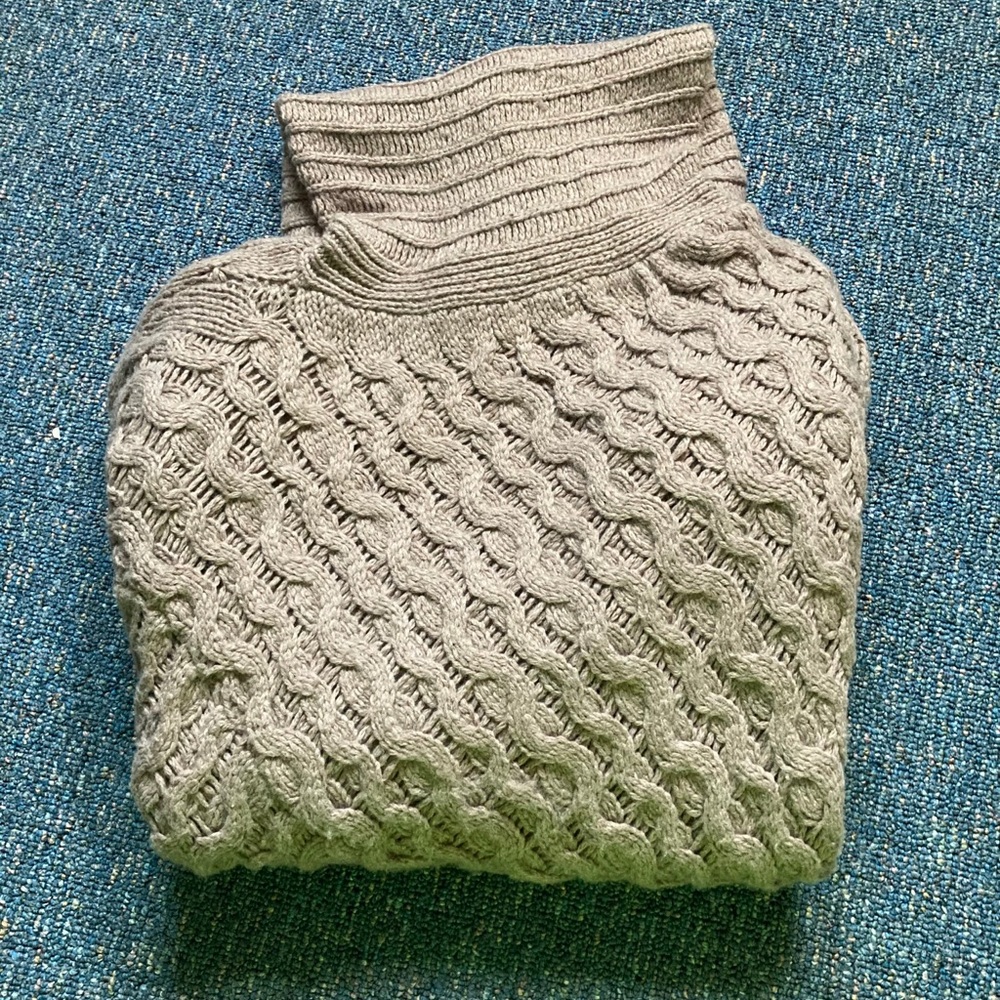 Turtle Neck Knit Sweater With Pockets - image 1